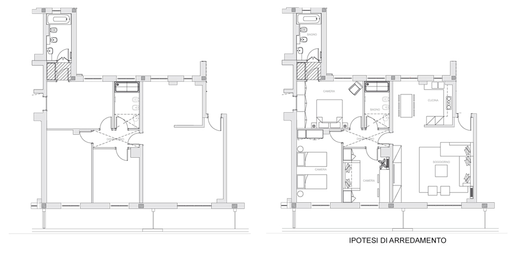 Planimetria Quadrilocale mq. 140